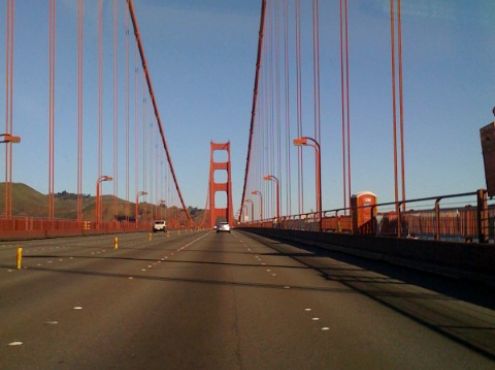 02-02-2009  On my way to Napa Valley over the Golden Gate Bridge.